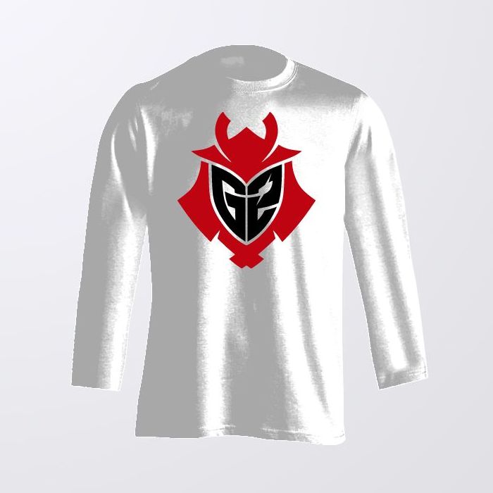 NoWork Remera manga larga nino unisex Blanco G2 Esports logo color